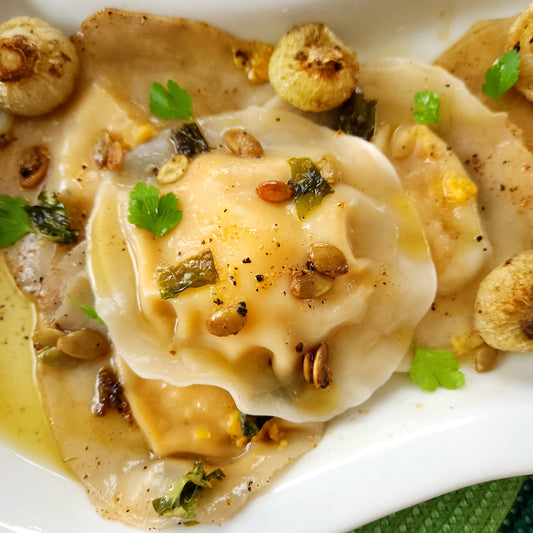 Ravioli al' Uovo with Spiced Butternut Squash