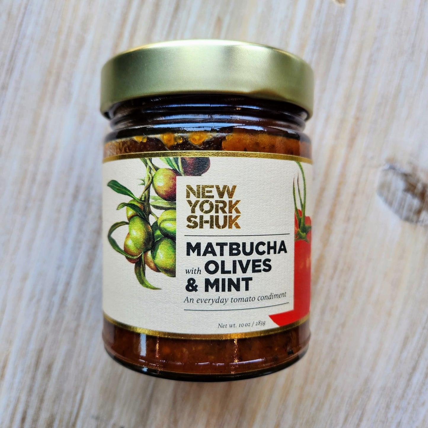 Matbucha with Olives & Mint