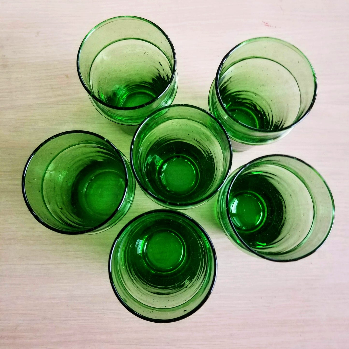 Beldi Moroccan Water/Tea Glasses, Green (Set of 6)