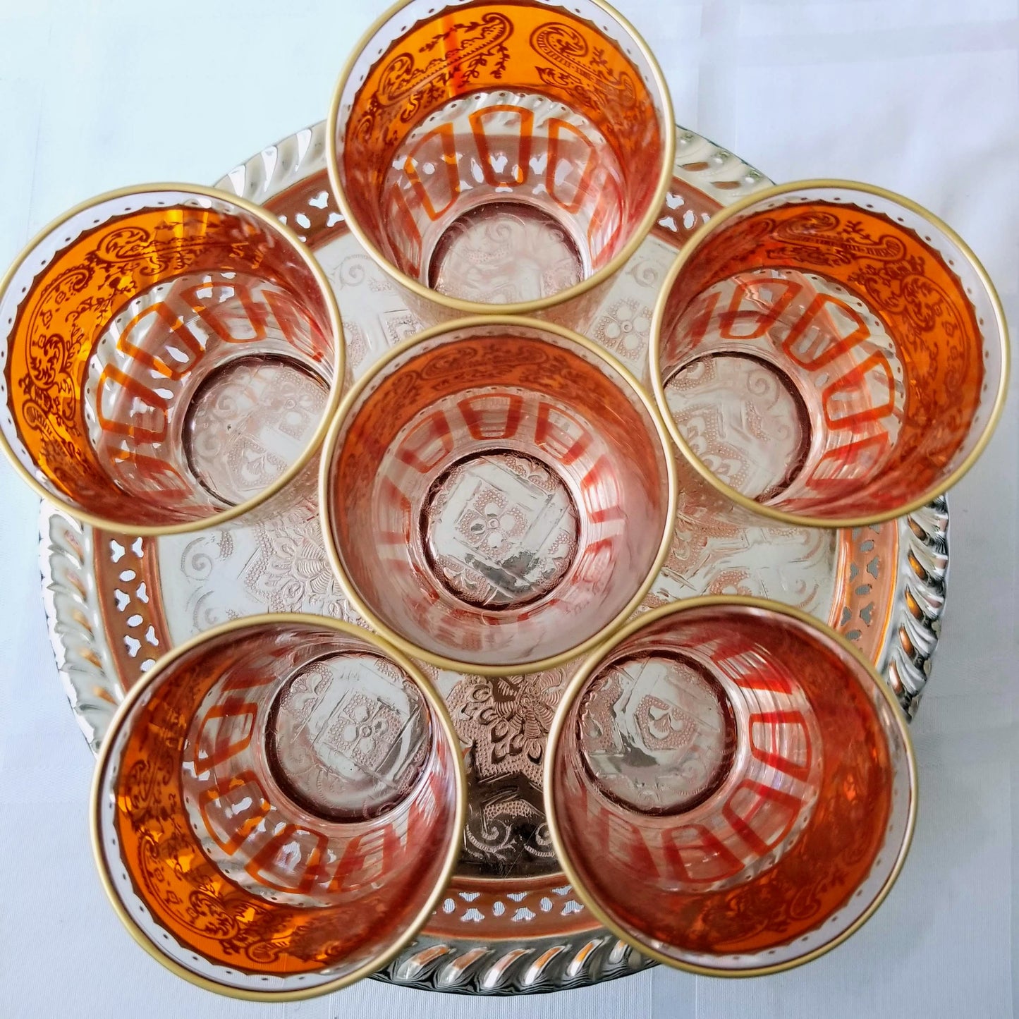 Essaouira Moroccan Water/Tea Glasses, Set of 6