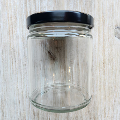 Glass Jars, Straight Side, Metal Lid