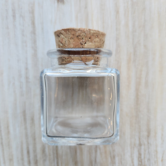 Square Cork Jar, Small