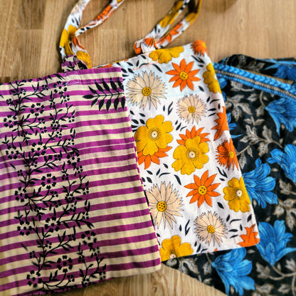 Recycled Sari Tote Bags