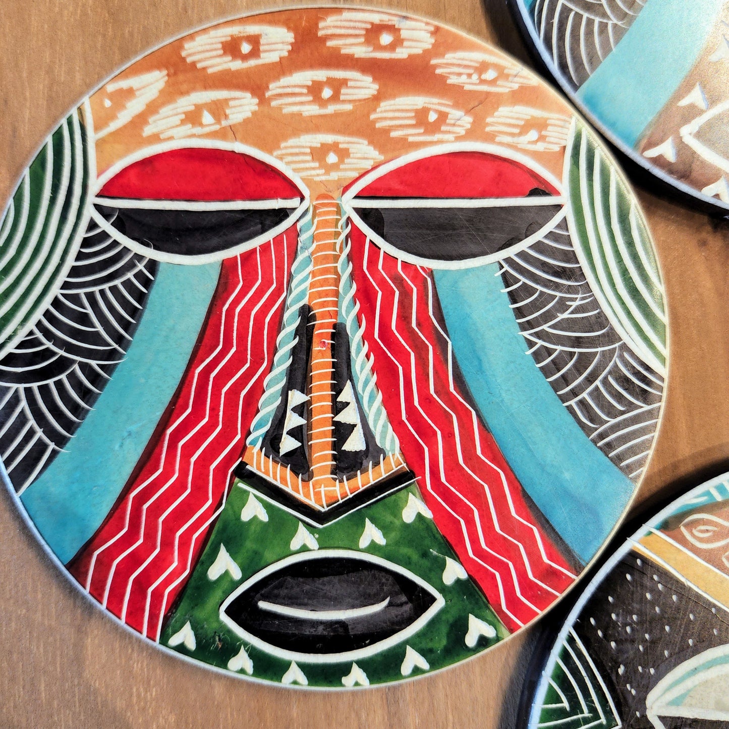 Teke Mask Coasters - Set of 4