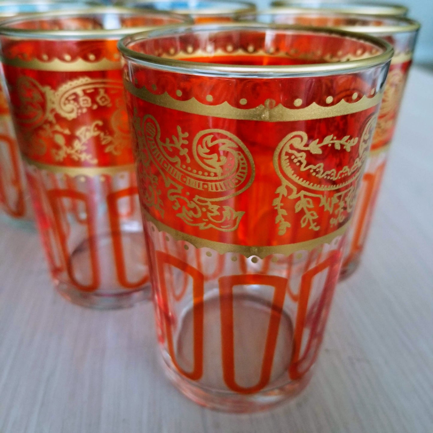 Essaouira Moroccan Water/Tea Glasses, Set of 6